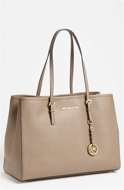 michael kors jet set tote medium dark dune|michael kors designer tote jetset.